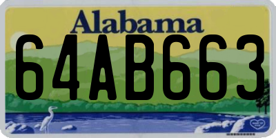 AL license plate 64AB663