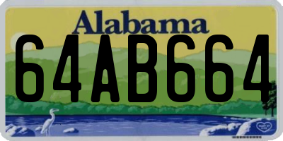 AL license plate 64AB664