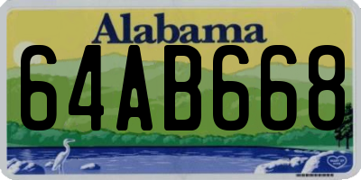AL license plate 64AB668