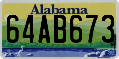 AL license plate 64AB673