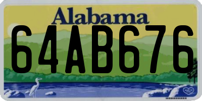 AL license plate 64AB676