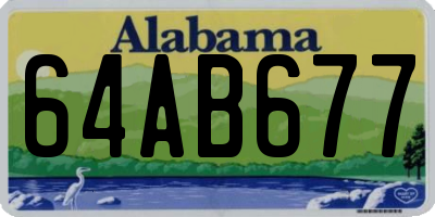 AL license plate 64AB677