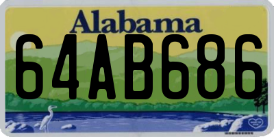 AL license plate 64AB686