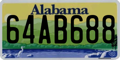 AL license plate 64AB688
