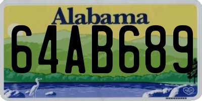 AL license plate 64AB689