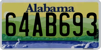 AL license plate 64AB693