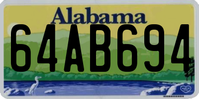 AL license plate 64AB694