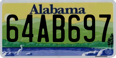 AL license plate 64AB697