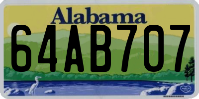 AL license plate 64AB707