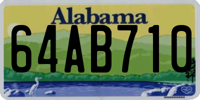 AL license plate 64AB710