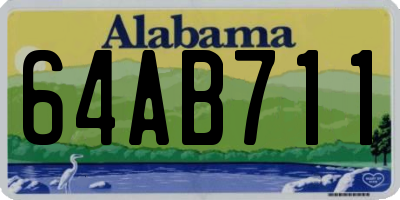 AL license plate 64AB711