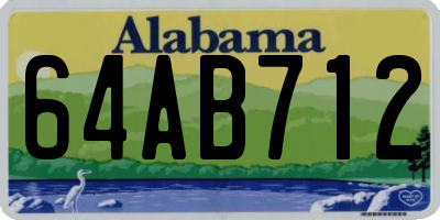 AL license plate 64AB712