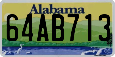 AL license plate 64AB713