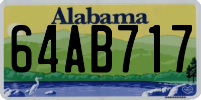 AL license plate 64AB717