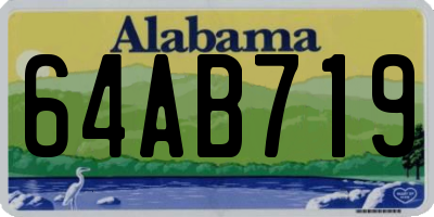 AL license plate 64AB719