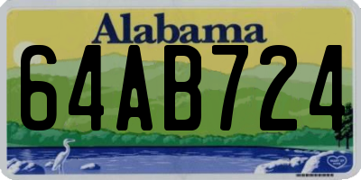 AL license plate 64AB724