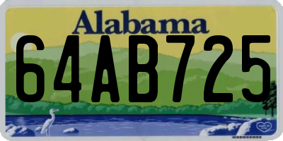 AL license plate 64AB725