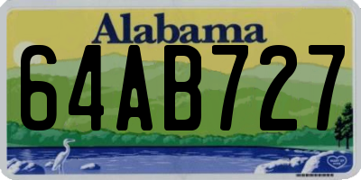 AL license plate 64AB727