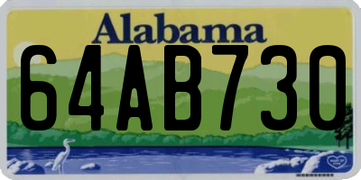 AL license plate 64AB730