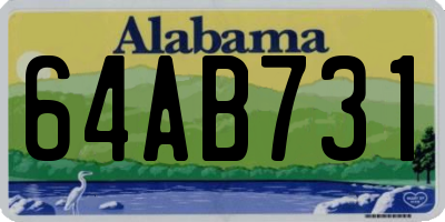 AL license plate 64AB731