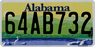 AL license plate 64AB732