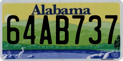 AL license plate 64AB737