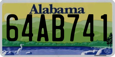 AL license plate 64AB741