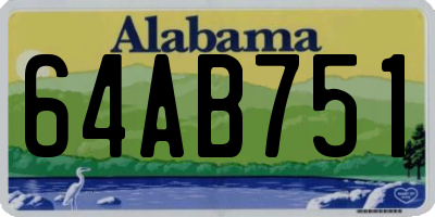 AL license plate 64AB751