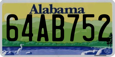 AL license plate 64AB752