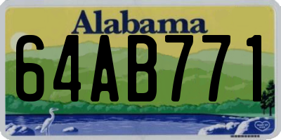 AL license plate 64AB771