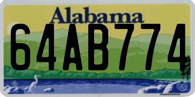AL license plate 64AB774