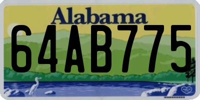AL license plate 64AB775