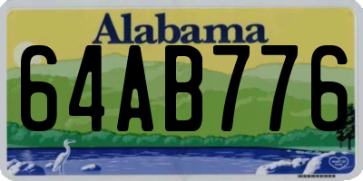 AL license plate 64AB776