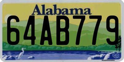 AL license plate 64AB779
