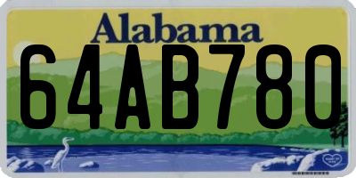 AL license plate 64AB780