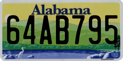 AL license plate 64AB795