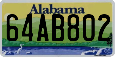 AL license plate 64AB802