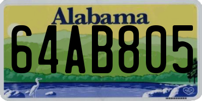 AL license plate 64AB805