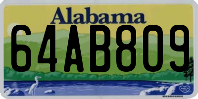 AL license plate 64AB809