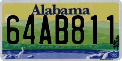 AL license plate 64AB811
