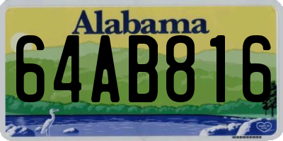 AL license plate 64AB816