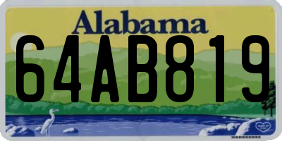 AL license plate 64AB819