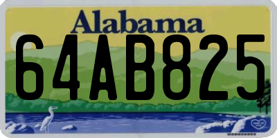 AL license plate 64AB825