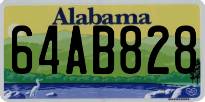 AL license plate 64AB828