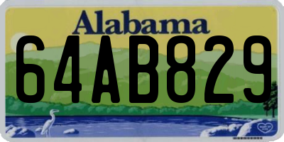 AL license plate 64AB829