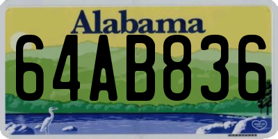 AL license plate 64AB836