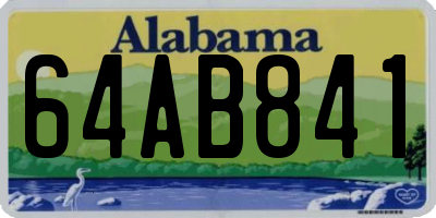 AL license plate 64AB841