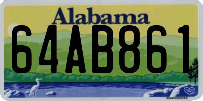 AL license plate 64AB861