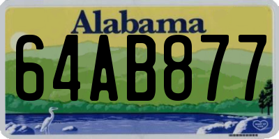 AL license plate 64AB877