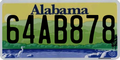 AL license plate 64AB878